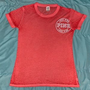 A super cute coral colored t-shirt from PINK.